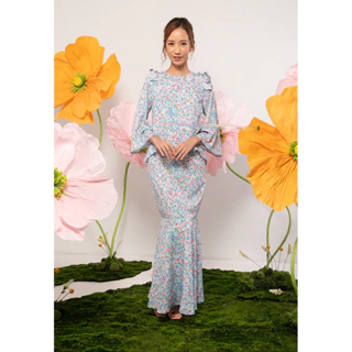 Lubna - ROSE kurung with shoulders ribbons