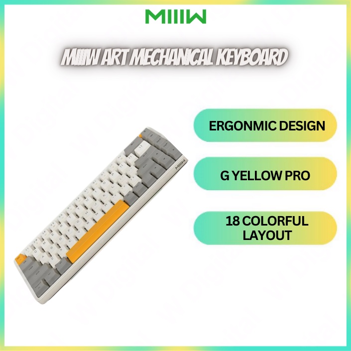 MIIIW Mechanical ART 68-keys 3-mode Key Keyboard RGB 2.4G Wireless ...