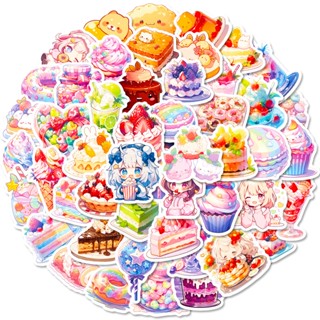 100pcs Donut, Hamburger, Coffee & Cake Design Food Stickers For Scrapbooking