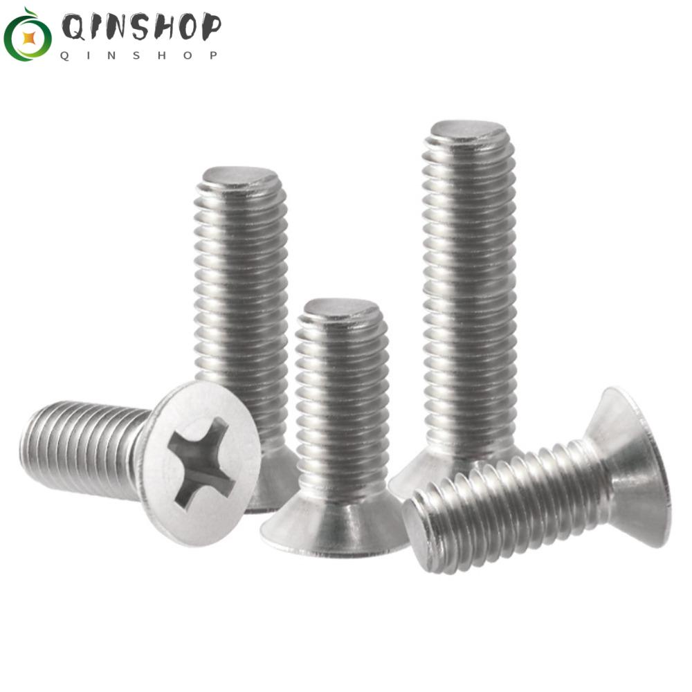 50pcsScrews, M4 304 Stainless Steel Phillips Drive Screws