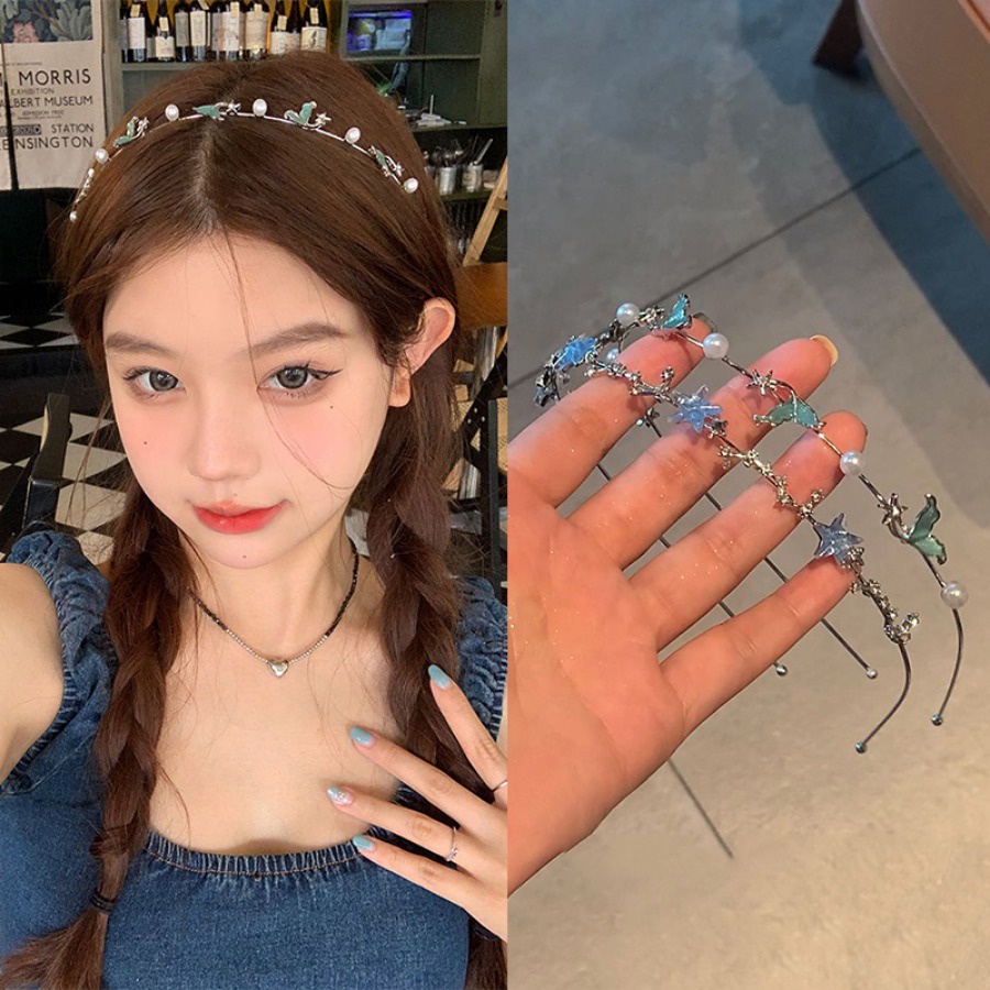 Crystal Fish Tail Ring Satın Alın (H098)Blue Crystal Ball Ring Fishtail ...