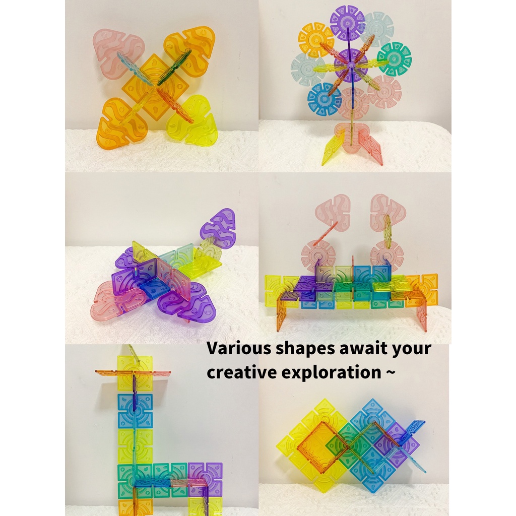 60/120/240pcs Extra Large Interlocking Disc Building Block Set Creative ...