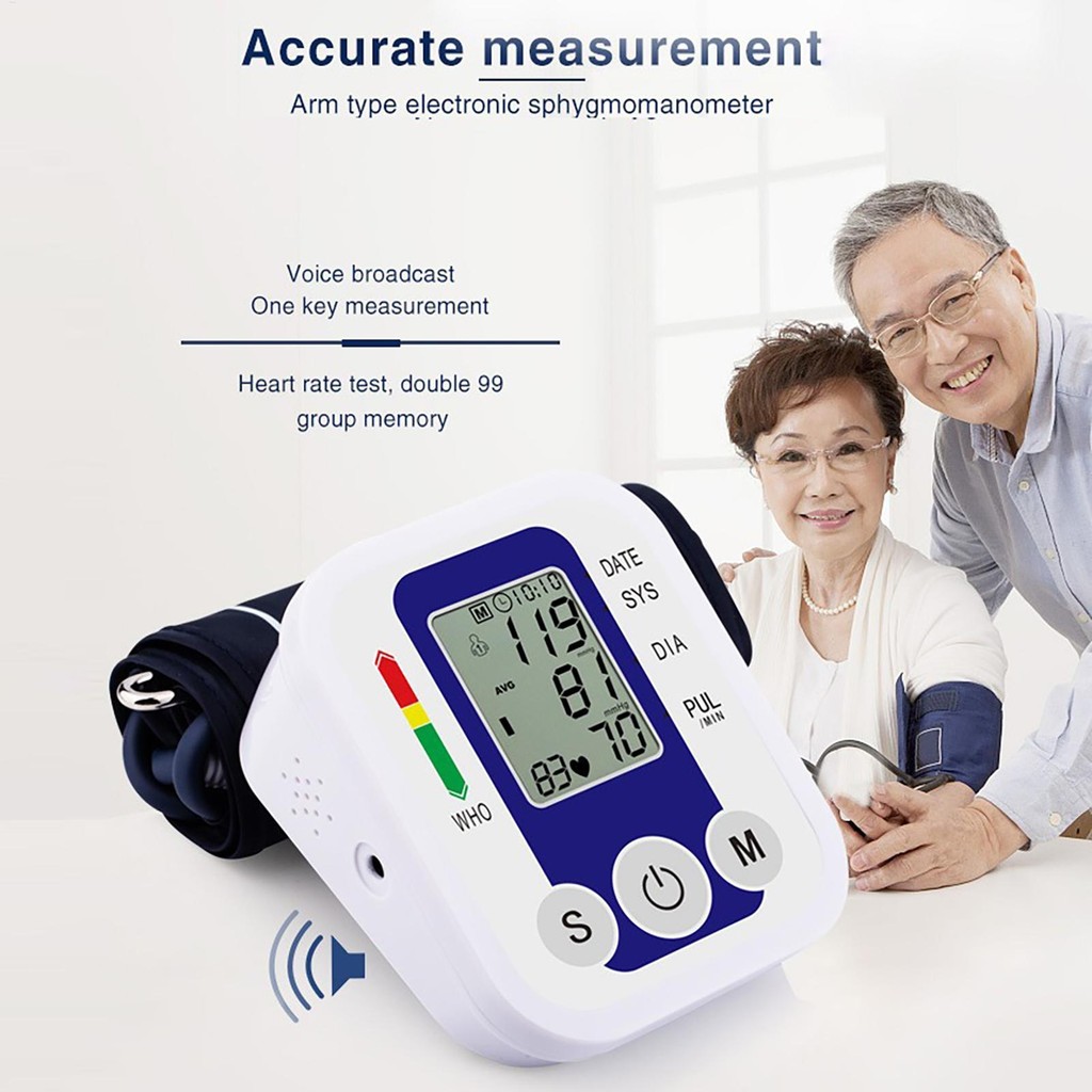 Blood Pressure Measuring Instrument With LCD Display Accurate Pulse ...