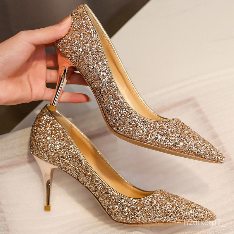 Champagne deals dress heels