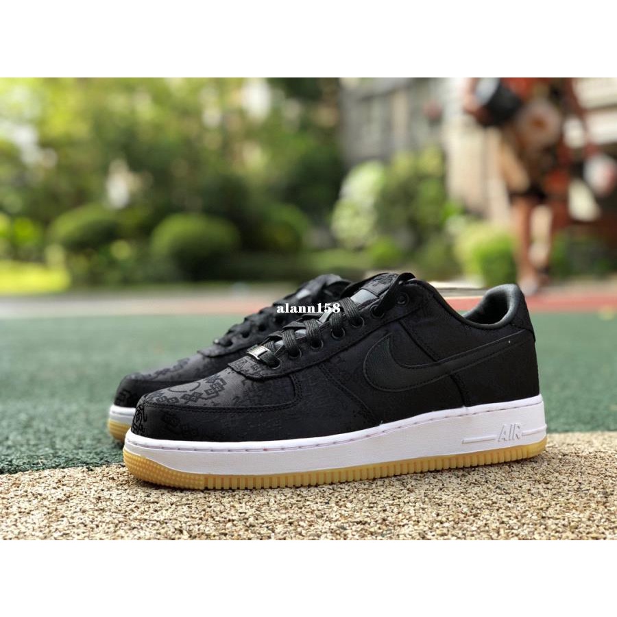 Air force one black with gum sole sale