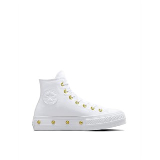 White and rose on sale gold platform converse