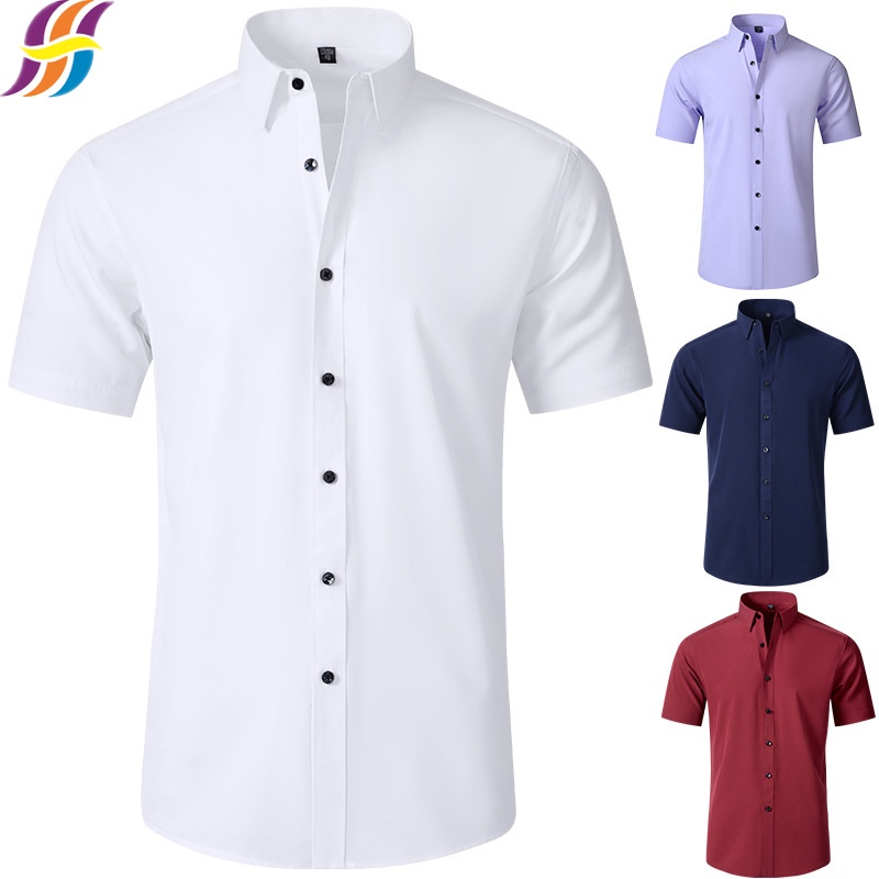 White short sleeve button on sale down