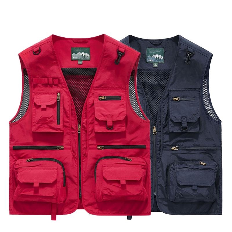 Men's Tactical Multi-pocket Breathable Solid Color Vest Outdoor