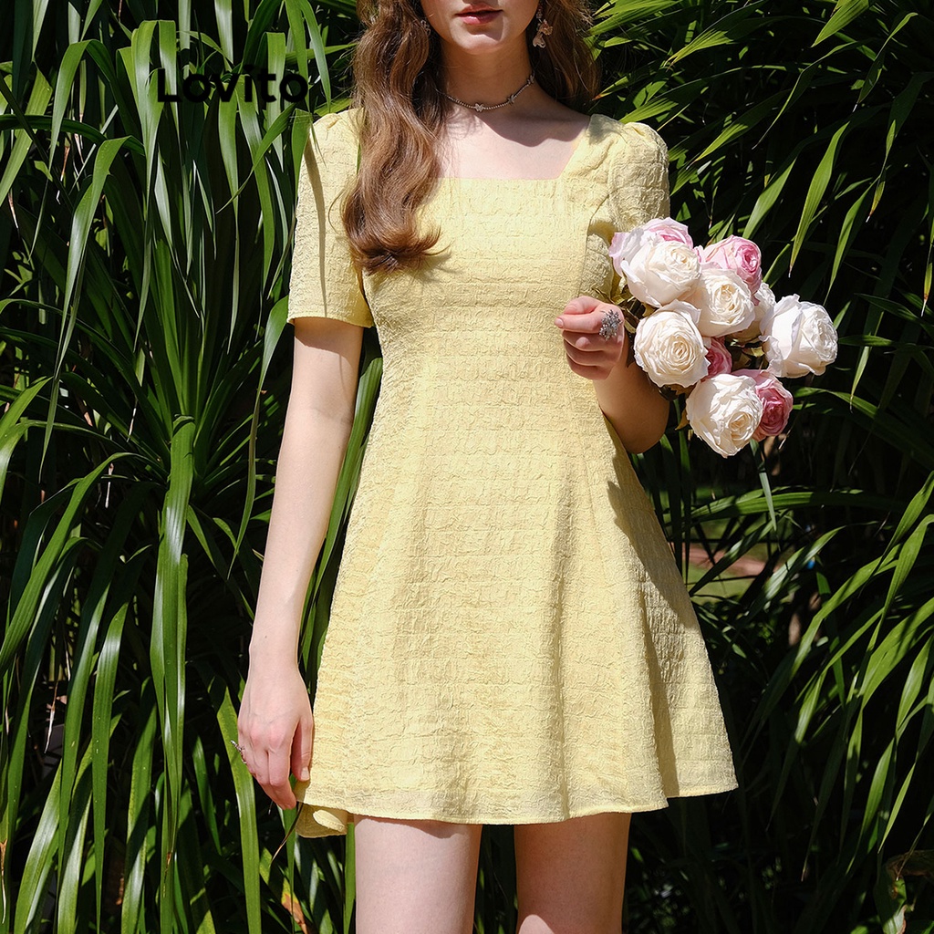 Casual light yellow clearance dresses