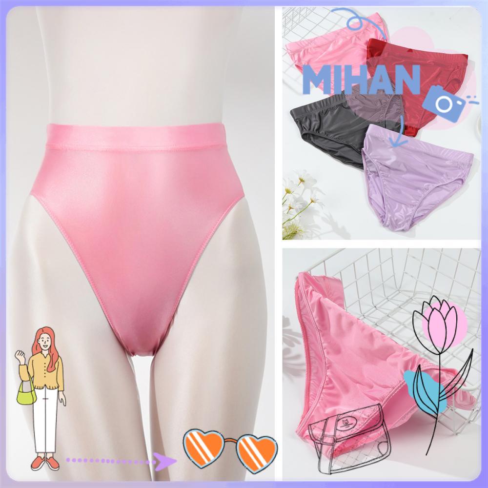 INSPIRE CHIC 3 Packs Women's Lace Trim High-Waisted Briefs Hi-Cut Tummy