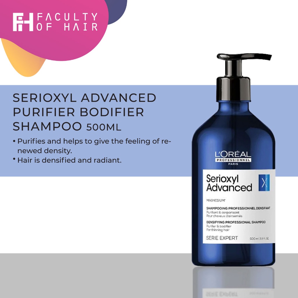 Loreal Serie Expert Serioxyl Advanced Purifier Bodifier Shampoo (500ml ...