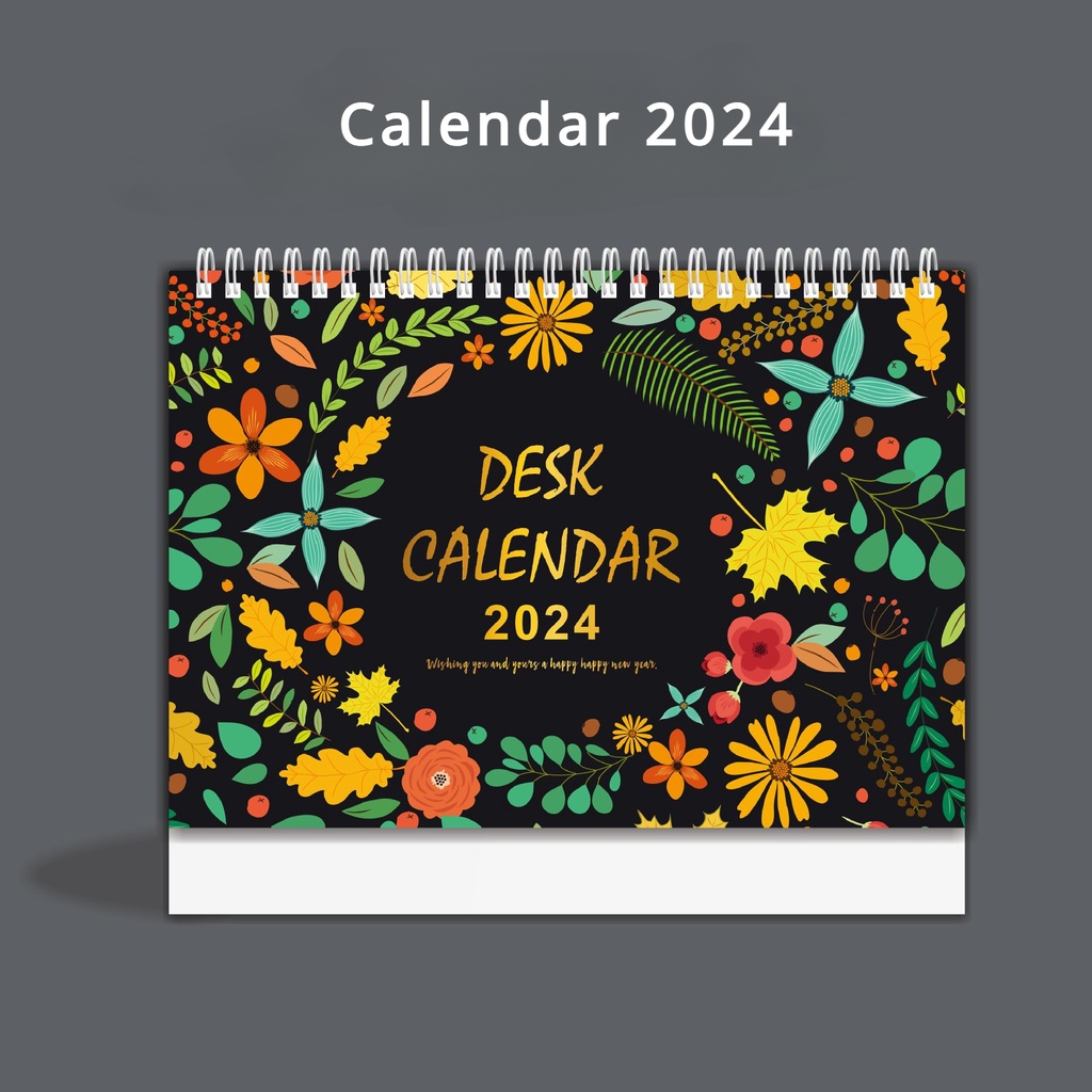 2024 English Desktop Calendar 365 Days Countdown Holiday Notes