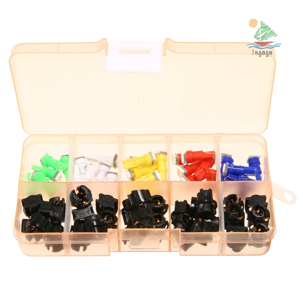 30pcs Car Auto T5 5050 SMD LED Light Bulbs Instrument Panel Dashboard