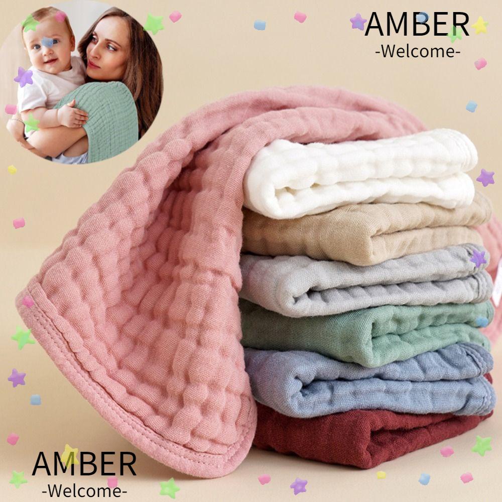 AMBER Burping Cloths, Breathable Cotton Baby Muslin Burp Cloths