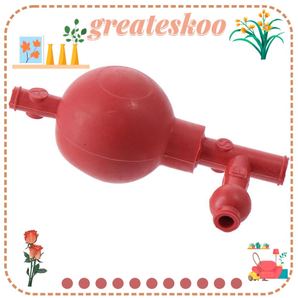 GREATESKOO 2Pcs 3 Valves Suction Bulb, Red 50mL Volume Rubber Pipette