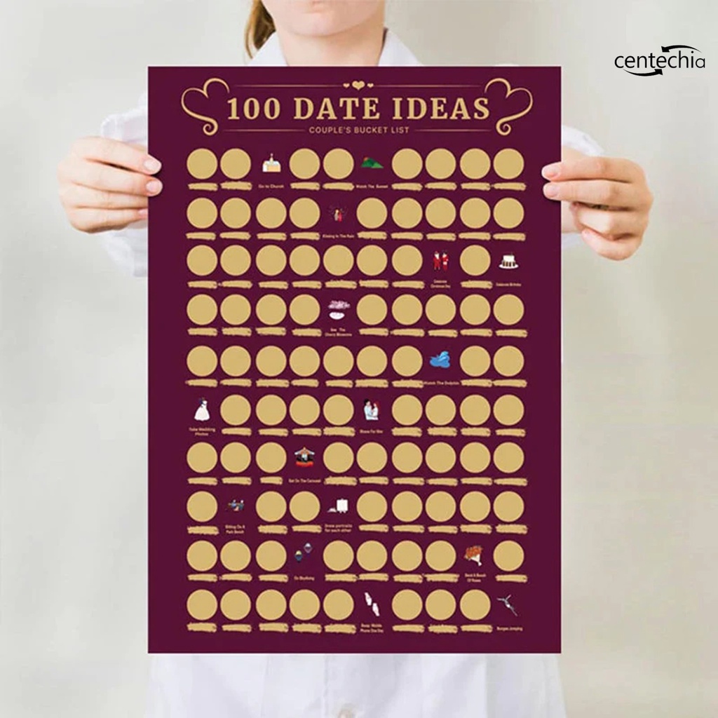 100 Date Night Ideas Bucket List Dating Activities Scratch Games Couple ...