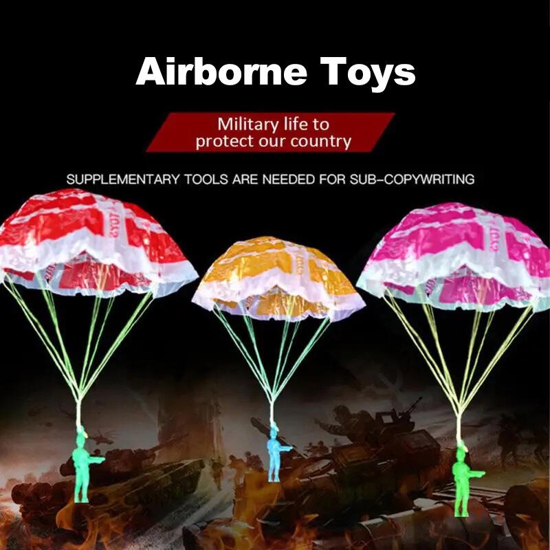 Lot De 6 Parachutes Jouets – Lancement à La Main, 70 Cm, Couleurs Variées, Idéal Pour Enfants Et Activités En Plein Air