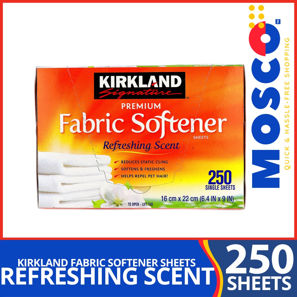 KIRKLAND Fabric Softener Sheet (250 Sheets) Shopee Singapore
