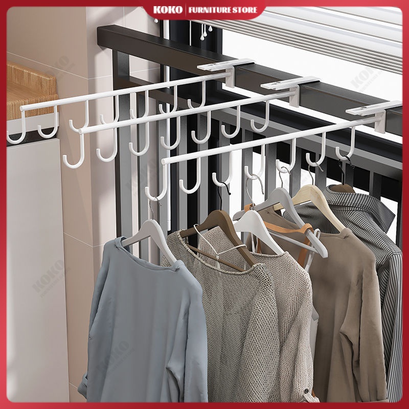 Hanging Clothes Rack Balcony Clothes Dryer Window Clothes Drying Rack ...
