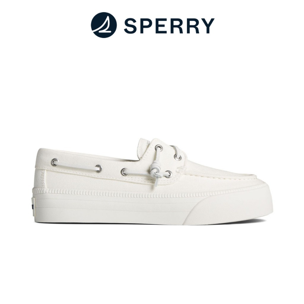 All white sale sperrys women's