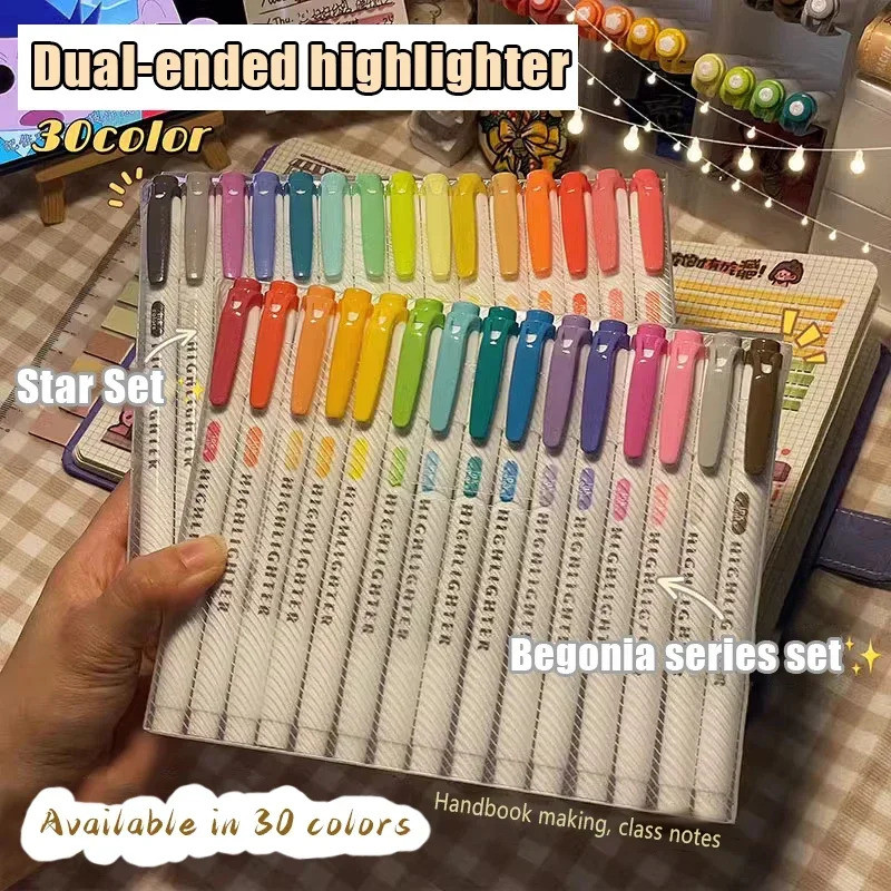 5/15/25 Colors Double Headed Highlighter Pen Set Fluorescent Drawing ...