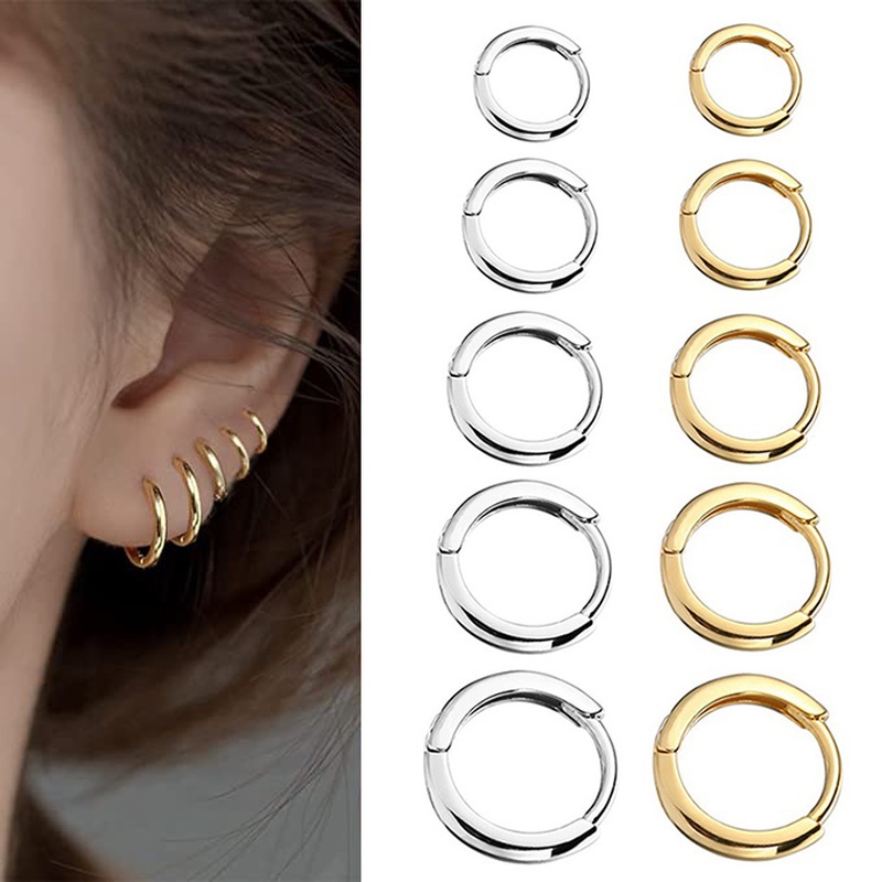 Cheap real gold hoop on sale earrings