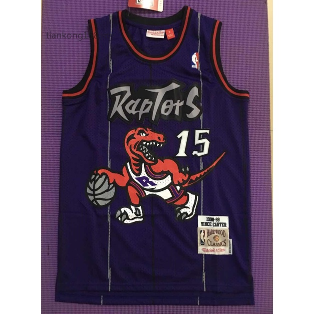 1998-99 NBA men’s Toronto Raptors #15 Vince Carter Vintage embroidery ...