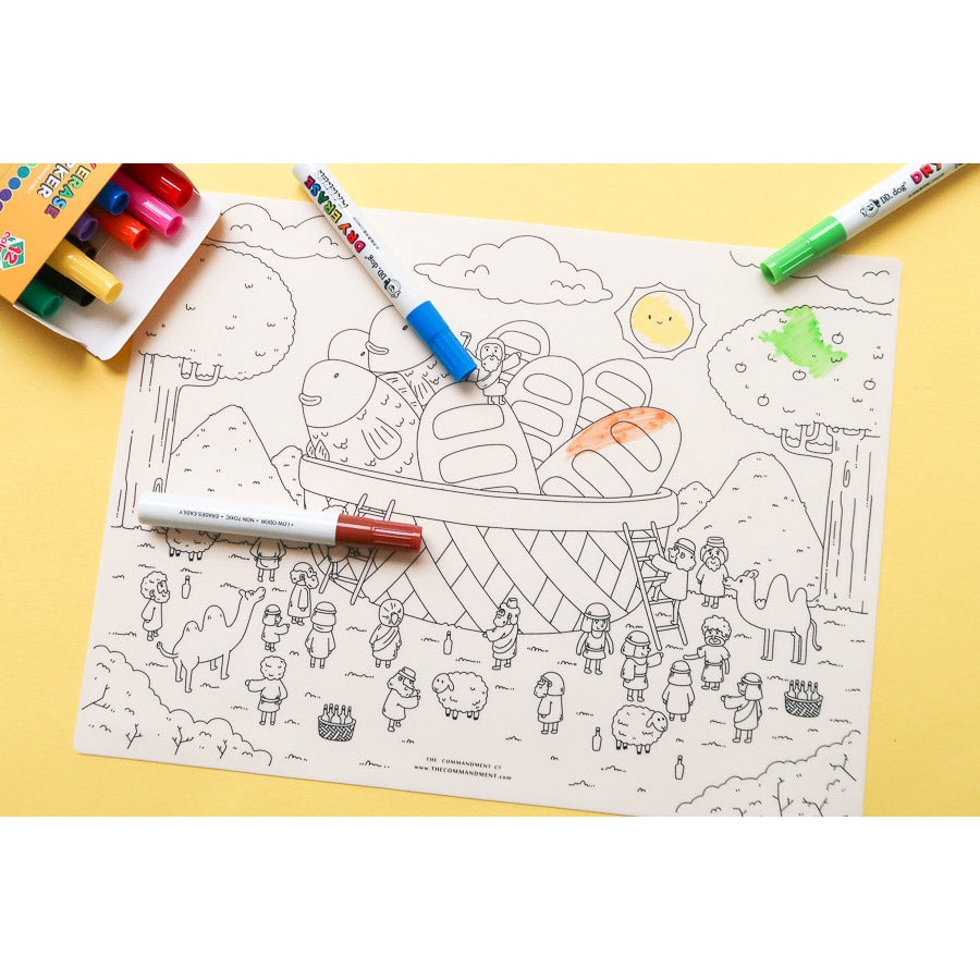 Five Loaves and Two Fishes {Colouring Mat}