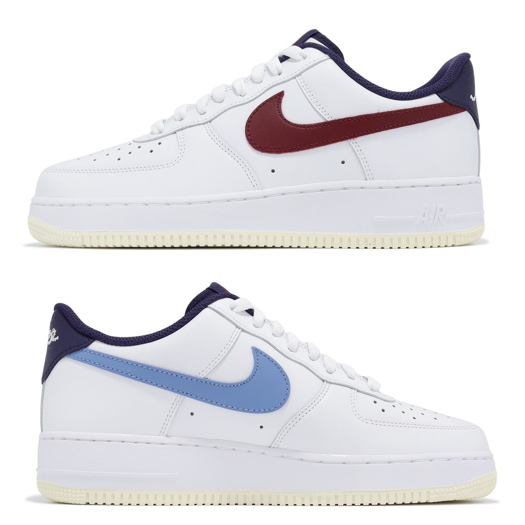 Air force 1 hot sale navy blue and white