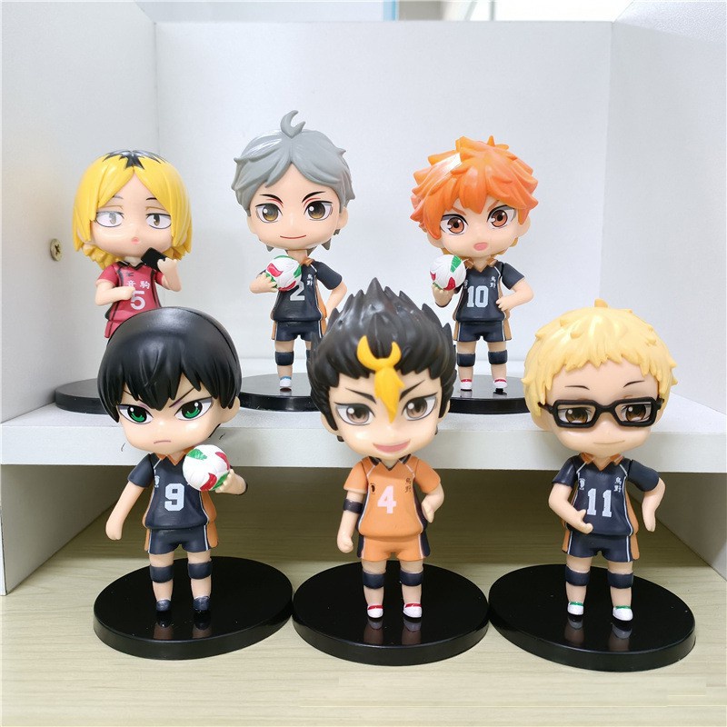 6 Styles Volleyball Juvenile Haikyuu!! Action Figure Big Head Kenma ...