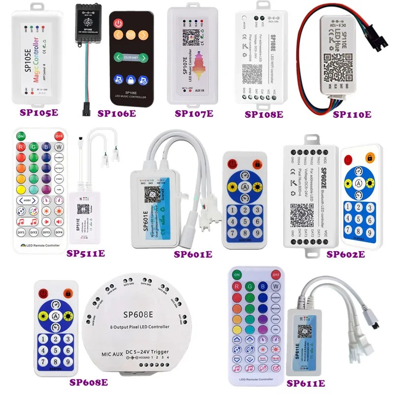 Magic Color Led Strip Controller SP105E SP106E SP107E SP108E SP110E ...