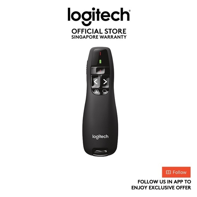Logitech R400 Wireless Presentation Remote with Red Laser Pointer - EBL ...