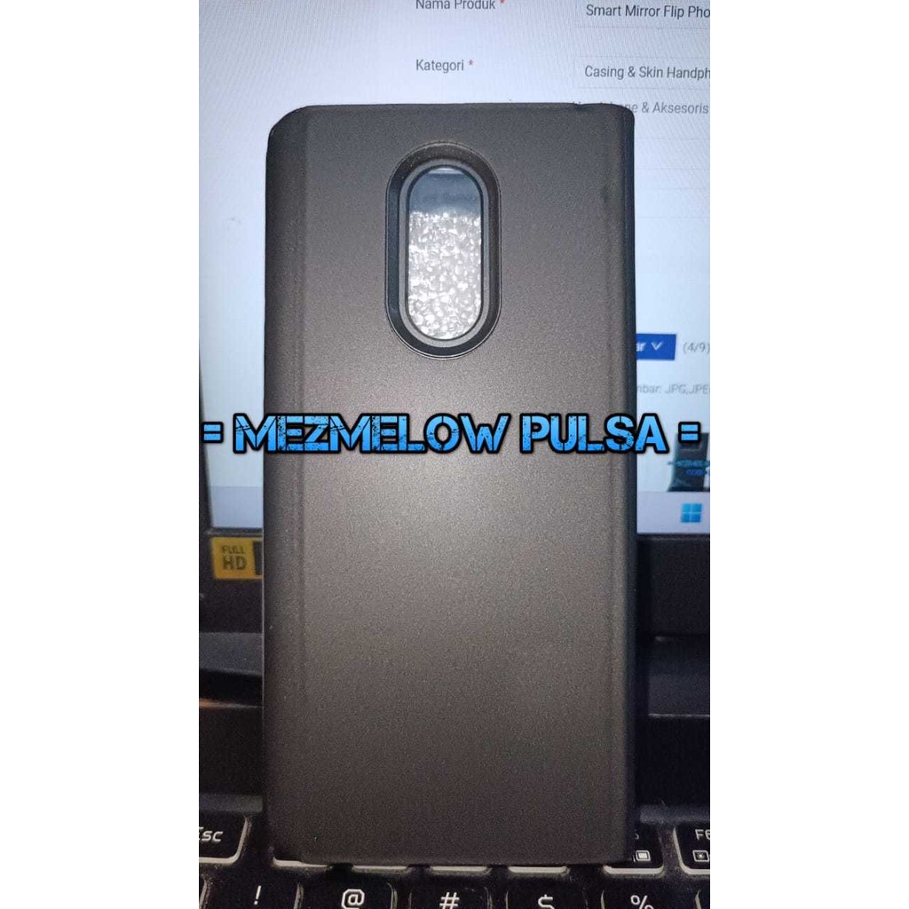 Smart Mirror Flip Phone Case Clear View Cover Flip Case XIAOMI REDMI 5 BIASA - Gambar 2