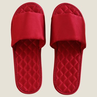 Red slip deals on slippers