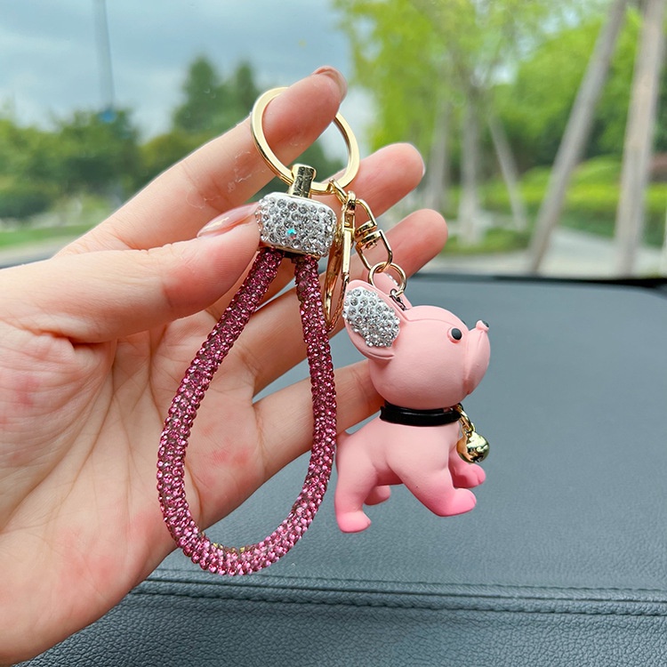 Cute Cartoon Clay Method Dog Keychain Accessories Wholesale