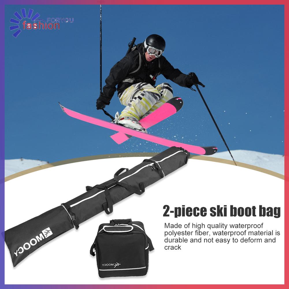 {FA} 2Pcs/Set Snowboard Bag Unisex Waterproof Ski Boots Bags Winter Ski Equipment Storage Bag