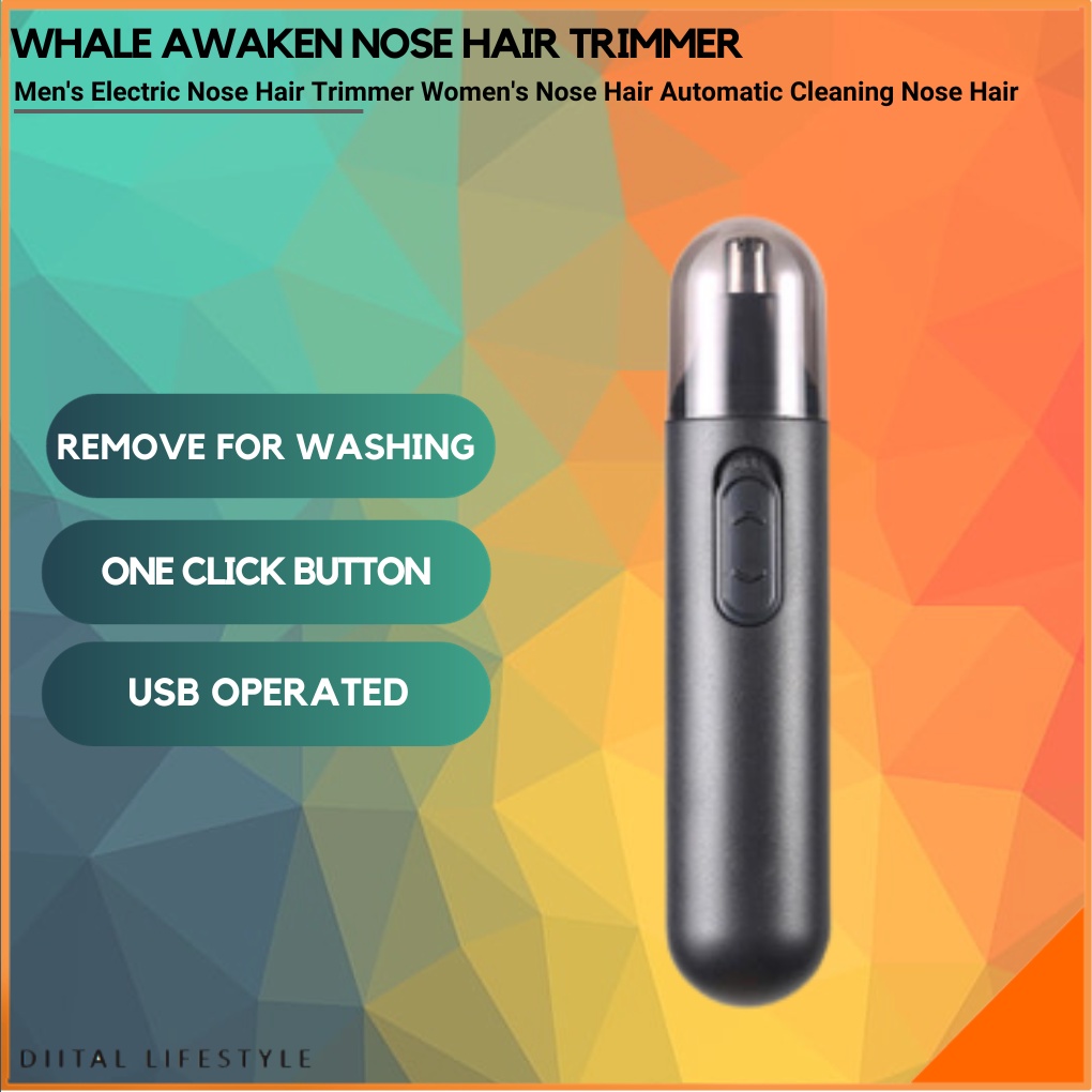 Miwaing Electric Nose Hair Trimmer 360° Hair Capture Stainless Steel