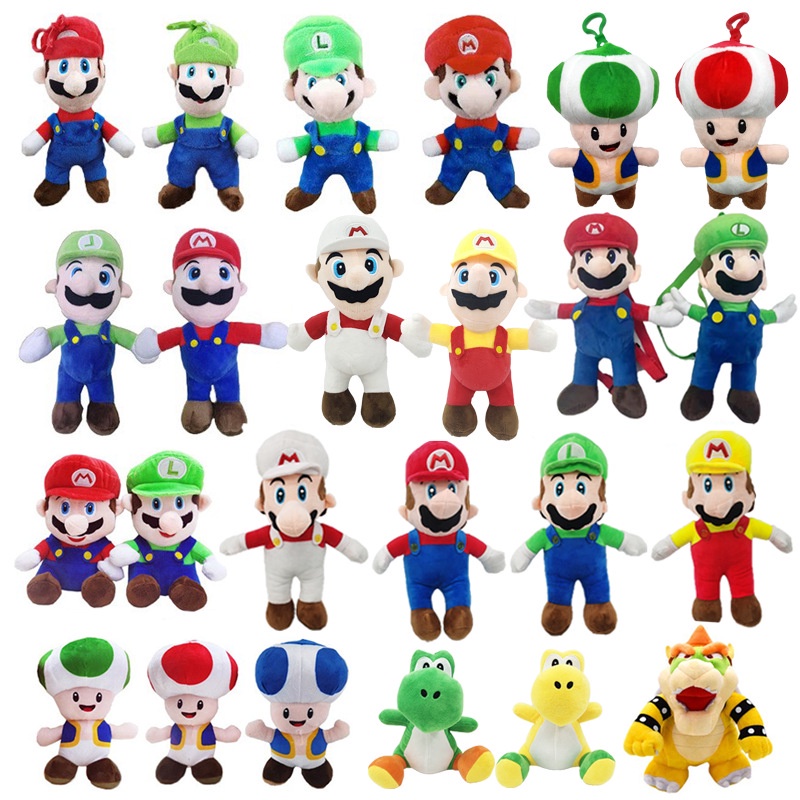 Anime Super Mario Bros Cartoon Plush And Luigi Bowser Koopa Troopa Goomba Plushie Game