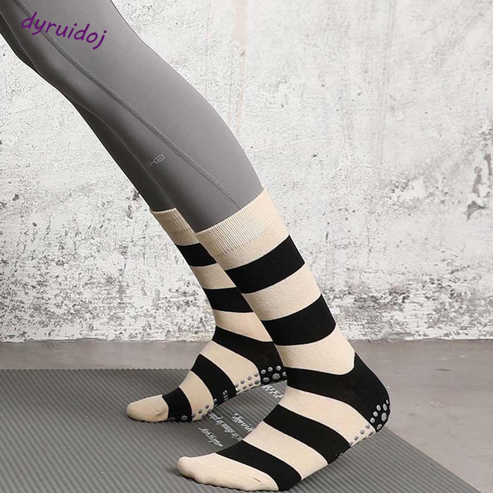 DYRUIDOJ1 Antislip Yoga Socks Free Size Soft Stripe Print Cotton Good