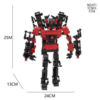 MOC Lego Skibidi Toilet Flame Sound Man Warhammer TV Man