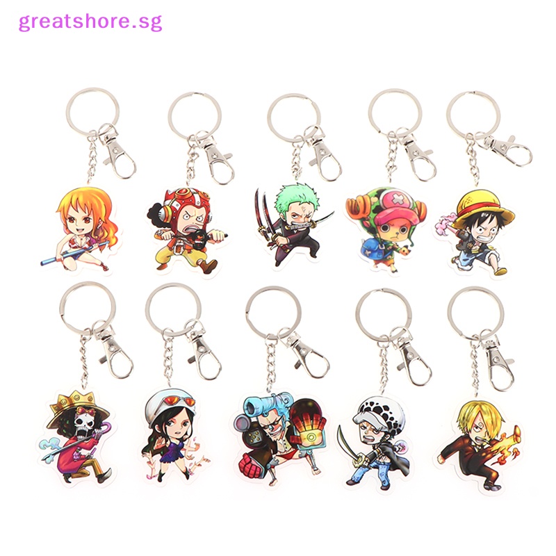 greatshore One Piece Keychains Luffy Zoro Sanji Chopper Acrylic Double ...