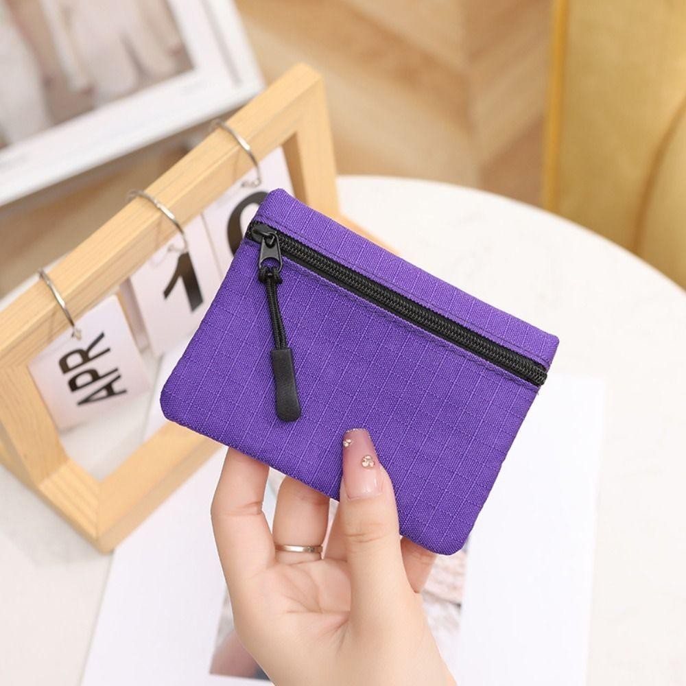 CHIHIRO Mini Coin Purse Canvas Solid Color Coin Key Bag Unisex Kid Storage Pouch Zipper Money Pocket Women Men Shopee Singapore