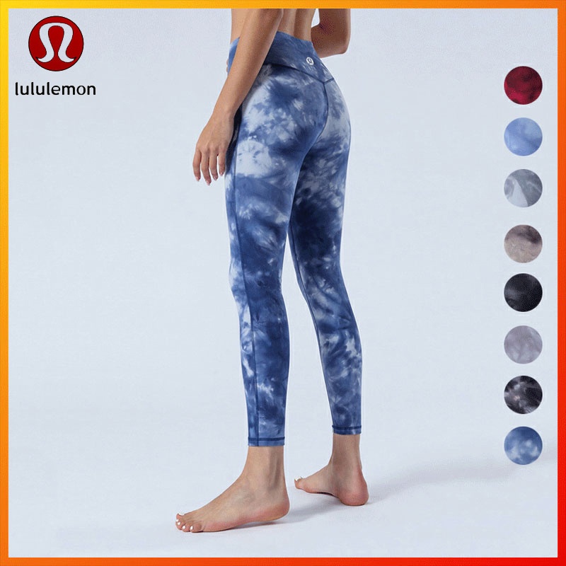 New 8 color Lululemon Yoga Pants tie dyed high waist tights women s fashion LU1381