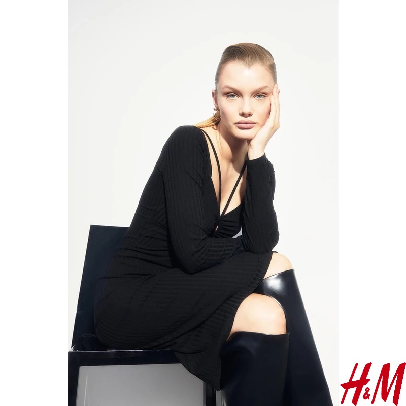 h&m cut out dress