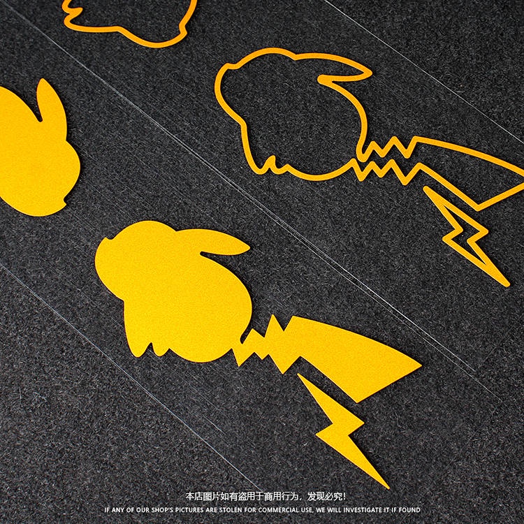 Pikachu Bumper Stickers Reflective Sticker Automobile Sticker Bumper ...