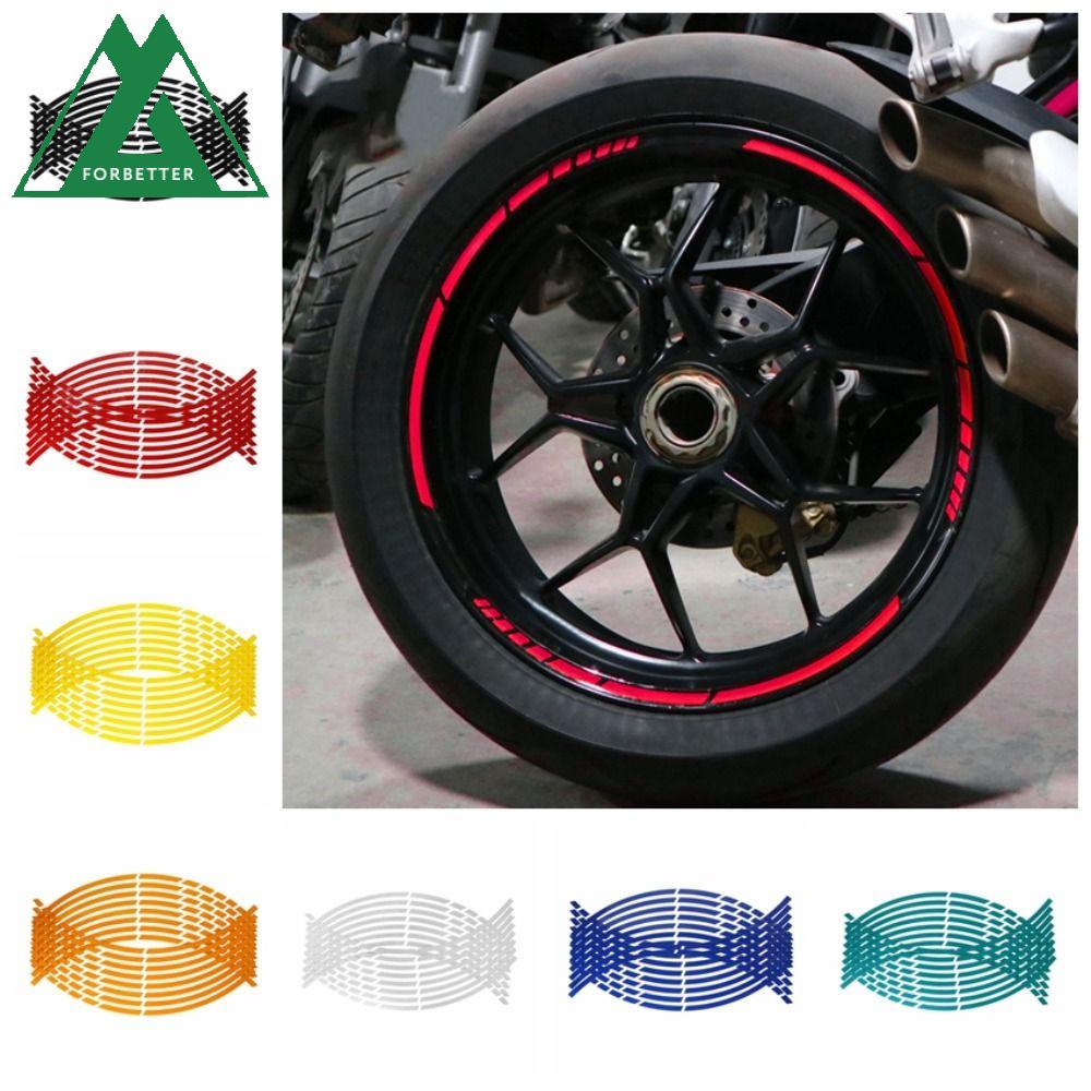 FORBETTER Motorcycle Car Wheel Tire Stickers, Waterproof Self Adhesive ...