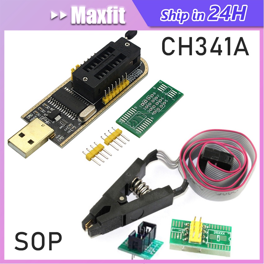 Ch341a USB Programmer Complete Package Flash Tool IC Eeprom Led TV Bios ...