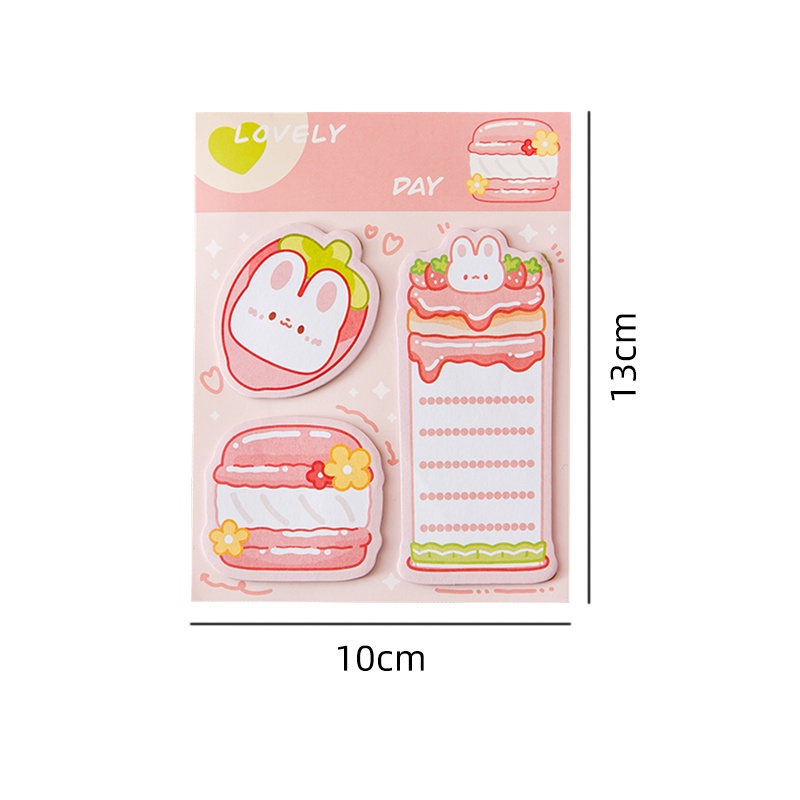 60 Sheets Cute Cartoon Shaped Sticky Notes Student Tearable Note Paper ...