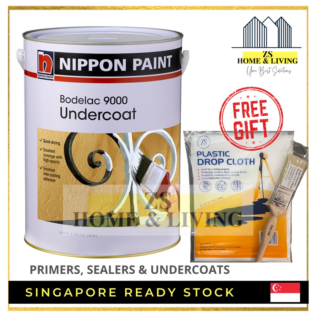 Nippon Paint Bodelac 9000 Undercoat White For Wood & Metal 1L / 5L