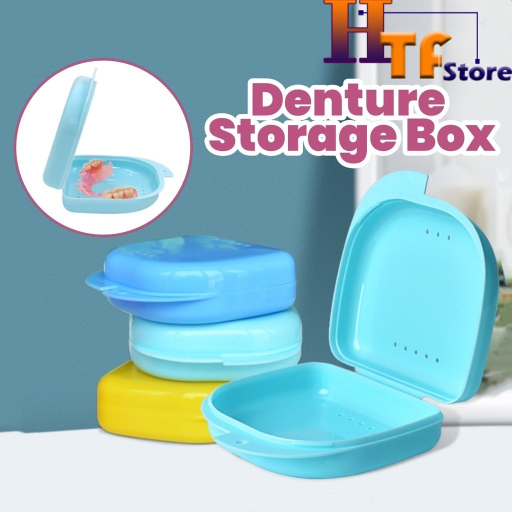 Denture Storage Box with Air Hole Mouth Guard Portable Retainer Box ...